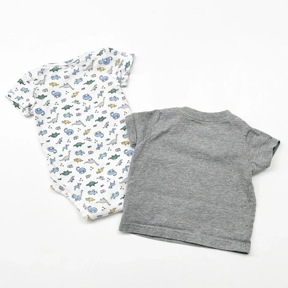 Carter's baby boys dino bodysuit + t-shirt